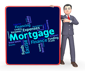 Image showing Mortgage Word Shows Home Loan And Debt