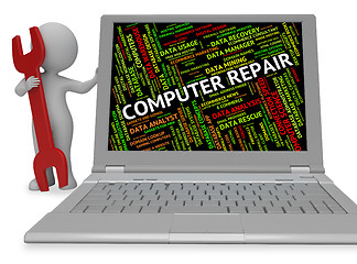 Image showing Computer Repair Means Repairs Communication And Mends 3d Renderi