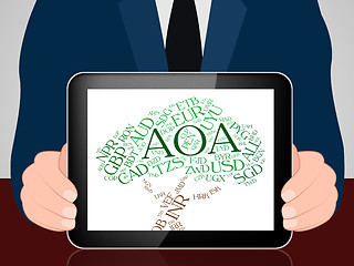 Image showing Aoa Currency Indicates Exchange Rate And Coin