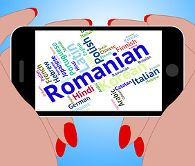 Image showing Romanian Language Shows Communication Dialect And International