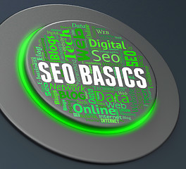 Image showing Seo Basics Indicates Search Engine And Control