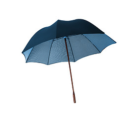 Image showing Blue umbrella isolated
