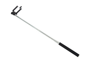 Image showing modern selfie stick on the white