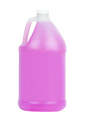 Image showing Violet plastic bottle for liquid laundry detergent