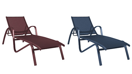 Image showing Beach chairs isolated