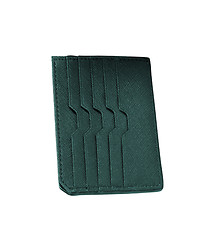 Image showing credit card in seamed leather holder