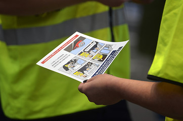 Image showing Norwegian train drivers on strike