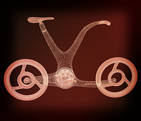 Image showing 3d modern bike concept. 3D illustration. Vintage style.