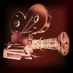 Image showing Old camera. 3d render. 3D illustration. Vintage style.