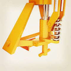 Image showing Abstract engineering assembly. 3D illustration. Vintage style.