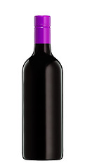 Image showing red wine and a bottle isolated 