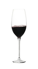 Image showing Red wine in a glass 