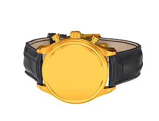 Image showing Men\'s luxury gold wrist watch