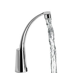 Image showing Closeup of water-supply faucet isolated