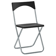 Image showing Modern black chair isolated