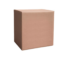 Image showing Cardboard box isolated