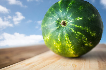 Image showing close up of watermelon on cutting board