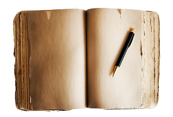 Image showing Blank Book with pen