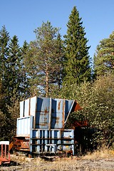 Image showing Trash in autumn landscape