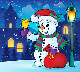 Image showing Christmas snowman topic image 2