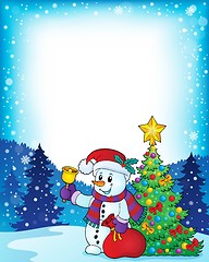 Image showing Christmas snowman topic image 5