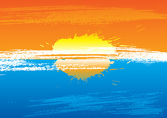 Image showing Sunset grunge