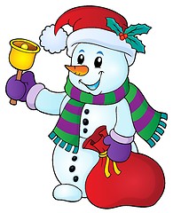 Image showing Christmas snowman topic image 1