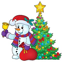 Image showing Christmas snowman topic image 3