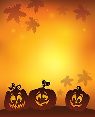 Image showing Pumpkin silhouettes theme image 7