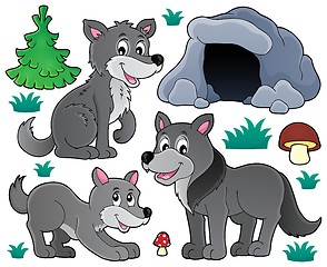 Image showing Wolves theme set 1