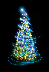 Image showing christmas tree in the night