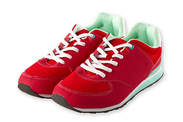 Image showing Red sport shoes