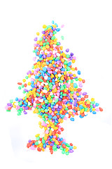 Image showing christmas tree from color boulders