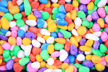 Image showing boulders with plastic colors as background