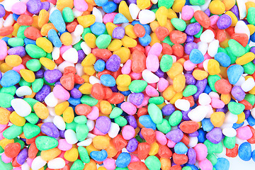 Image showing boulders with plastic colors as background