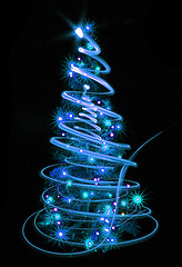 Image showing xmas tree in the night