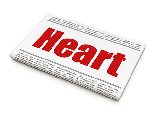 Image showing Healthcare concept: newspaper headline Heart