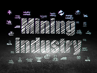 Image showing Industry concept: Mining Industry in grunge dark room