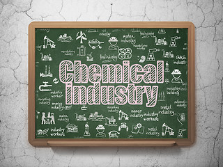 Image showing Manufacuring concept: Chemical Industry on School board background