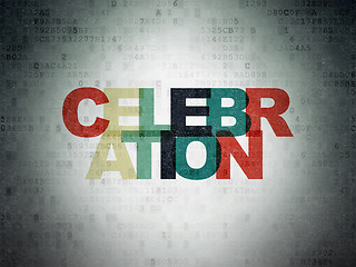 Image showing Holiday concept: Celebration on Digital Data Paper background