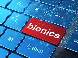 Image showing Science concept: Bionics on computer keyboard background