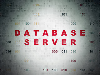 Image showing Database concept: Database Server on Digital Data Paper background