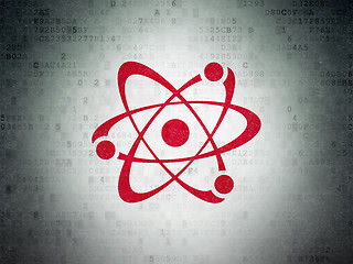 Image showing Science concept: Molecule on Digital Data Paper background