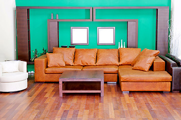 Image showing Leather living room