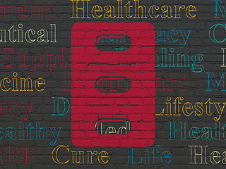 Image showing Healthcare concept: Pills Blister on wall background