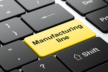 Image showing Industry concept: Manufacturing Line on computer keyboard background