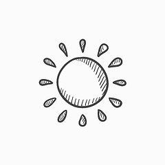 Image showing Sun sketch icon.