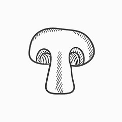 Image showing Mushroom sketch icon.