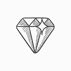 Image showing Diamond sketch icon.