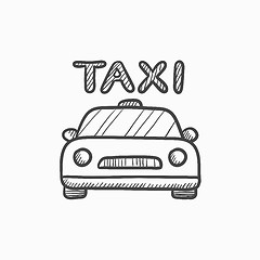 Image showing Taxi sketch icon.